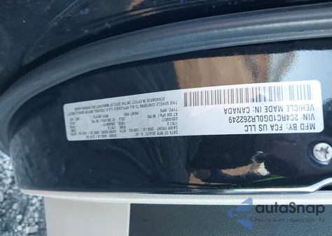 2020 Chrysler Voyager Lxi from USA, damaged, VIN 2C4RC1DG0LR262249